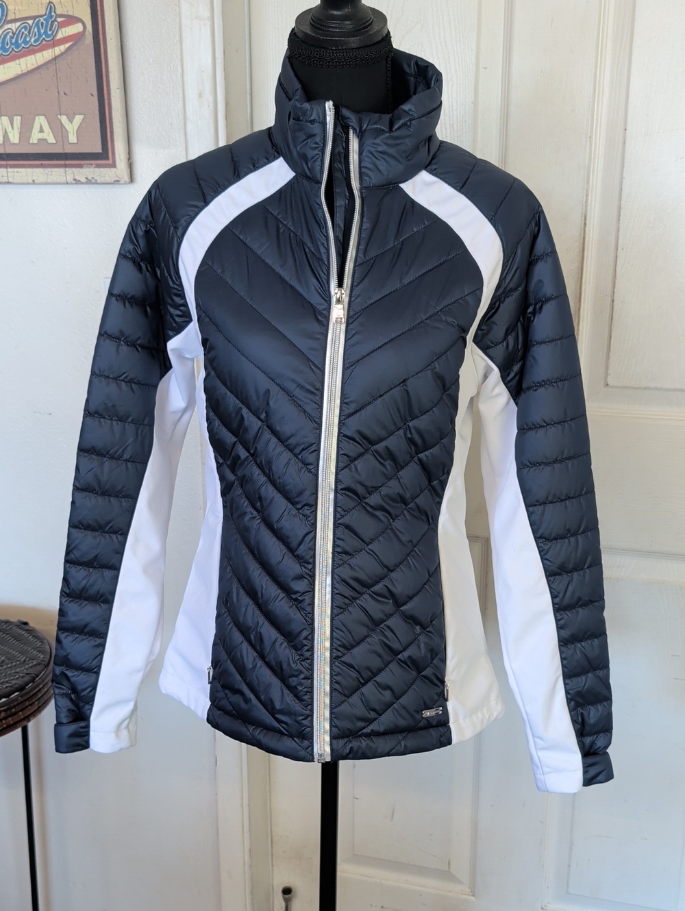 Sunice Puffer Coat Women Small Navy
